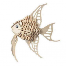 Woodcraft Dřevěné 3D puzzle zatá rybka