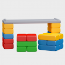 Marioinex Didaktická doska s tehlami (veľká sada) - 23 ks