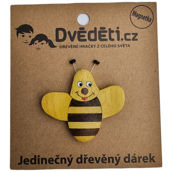 Dvěděti Dřevěná magnetka velká Včela