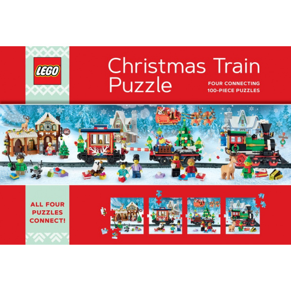 Chronicle Books Puzzle LEGO® Vánoční puzzle vlak 4x100 dílků Chronicle Books Puzzle LEGO® Vánoční puzzle vlak 4x100 dílků