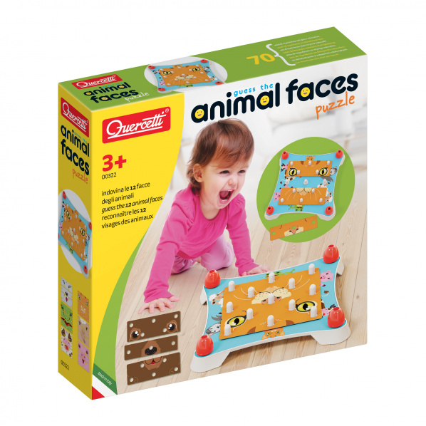 Quercetti 00322_PO Animal Faces Puzzle Quercetti 00322_PO Animal Faces Puzzle