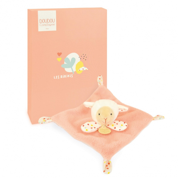 Doudou Plyšový muchláček oranžový Ovečka 19 cm Doudou Plyšový muchláček oranžový Ovečka 19 cm