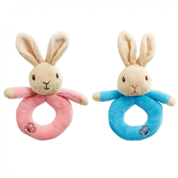 Rainbow Chrastítko kroužek králíček Petr & Flopsy 1 ks Rainbow Chrastítko kroužek králíček Petr & Flopsy 1 ks