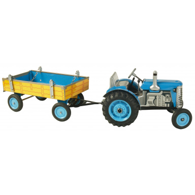 Kovap Traktor ZETOR s valníkom modrý – plastové disky