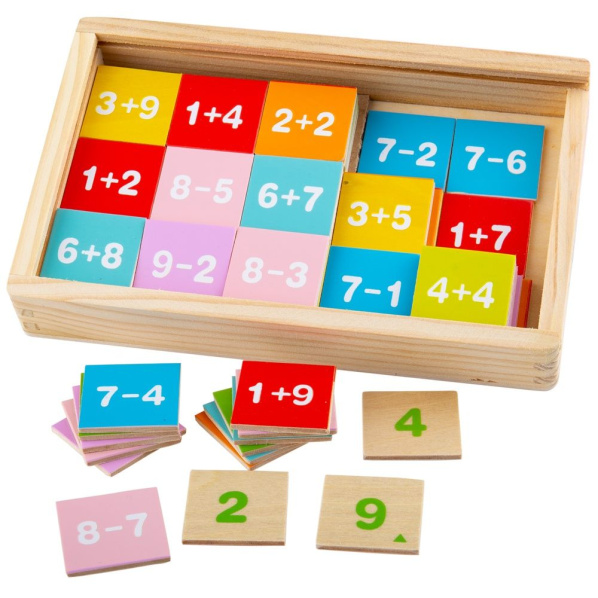 Bigjigs Toys Sčítání a odčítání v krabičce Bigjigs Toys Sčítání a odčítání v krabičce
